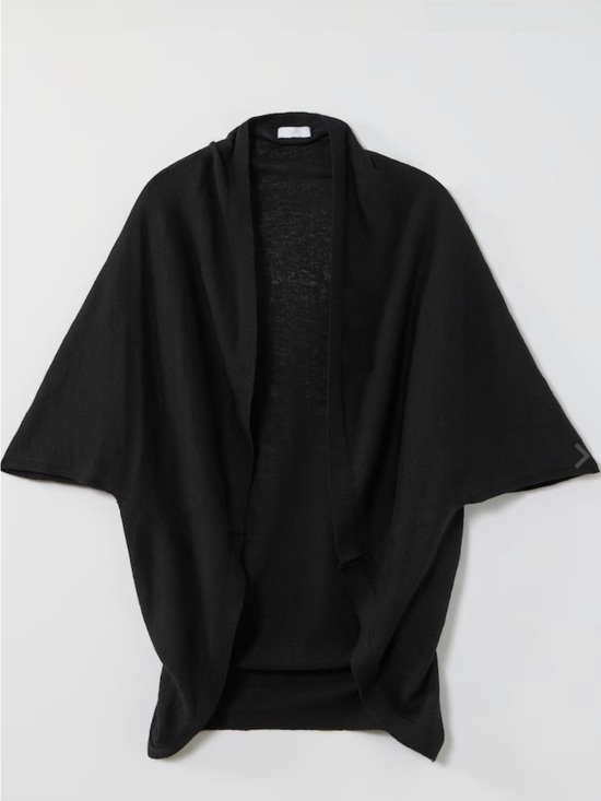 J. Jill Sweaters - J. Jill Black Open-Front Poncho Sweater